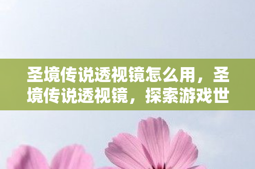 圣境传说透视镜怎么用,圣境传说透视镜,探索游戏世界的深层奥秘 圣境传说透视镜怎么用,圣境传说透视镜,探索游戏世界的深层奥秘