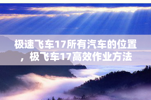 极速飞车17所有汽车的位置,极飞车17高效作业方法 极速飞车17所有汽车的位置,极飞车17高效作业方法