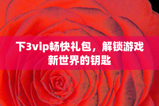 下3vip畅快礼包,解锁游戏新世界的钥匙 下3vip畅快礼包,解锁游戏新世界的钥匙