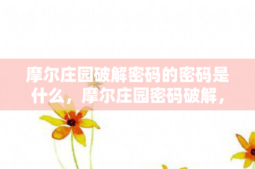 摩尔庄园破解密码的密码是什么,摩尔庄园密码破解,解锁游戏乐趣的实用技巧 摩尔庄园破解密码的密码是什么,摩尔庄园密码破解,解锁游戏乐趣的实用技巧