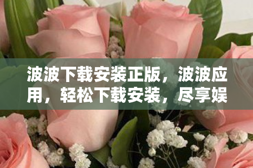 波波下载安装正版，波波应用，轻松下载安装，尽享娱乐新体验