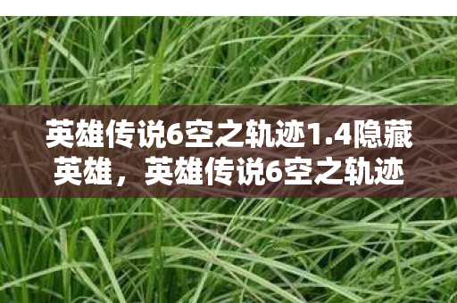 英雄传说6空之轨迹1.4隐藏英雄,英雄传说6空之轨迹1.4,探索未知世界的奇幻之旅 英雄传说6空之轨迹1.4隐藏英雄,英雄传说6空之轨迹1.4,探索未知世界的奇幻之旅