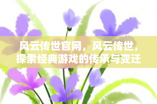 风云传世官网,风云传世,探索经典游戏的传承与变迁 风云传世官网,风云传世,探索经典游戏的传承与变迁