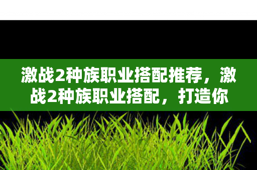 激战2种族职业搭配推荐，激战2种族职业搭配，打造你的专属战斗风格