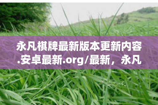 永凡棋牌最新版本更新内容.安卓最新.org/最新,永凡,探索游戏世界的多元体验与社区互动 永凡棋牌最新版本更新内容.安卓最新.org/最新,永凡,探索游戏世界的多元体验与社区互动