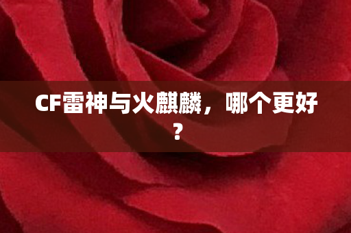 CF雷神与火麒麟,哪个更好? CF雷神与火麒麟,哪个更好?