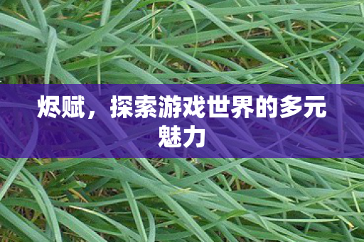 烬赋,探索游戏世界的多元魅力 烬赋,探索游戏世界的多元魅力