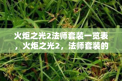 火炬之光2法师套装一览表,火炬之光2,法师套装的魅力与选择指南 火炬之光2法师套装一览表,火炬之光2,法师套装的魅力与选择指南