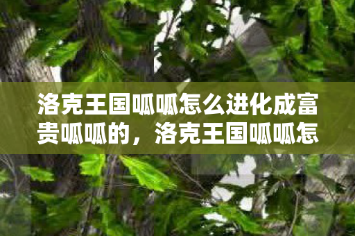 洛克王国呱呱怎么进化成富贵呱呱的,洛克王国呱呱怎么进化成富贵呱呱 洛克王国呱呱怎么进化成富贵呱呱的,洛克王国呱呱怎么进化成富贵呱呱