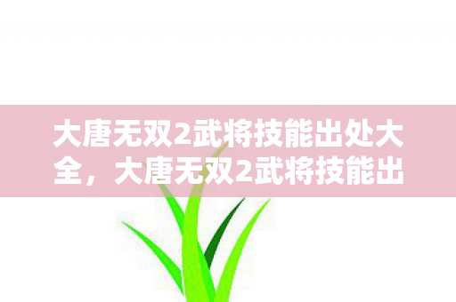 大唐无双2武将技能出处大全，大唐无双2武将技能出处，探寻历史与文化的传承