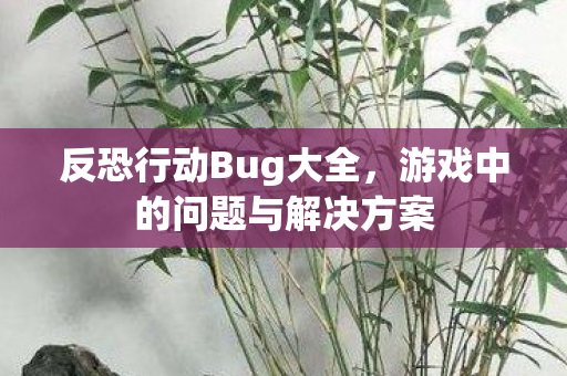 反恐行动Bug大全,游戏中的问题与解决方案 反恐行动Bug大全,游戏中的问题与解决方案
