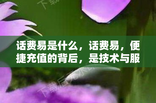话费易是什么,话费易,便捷充值的背后,是技术与服务的双重保障 话费易是什么,话费易,便捷充值的背后,是技术与服务的双重保障