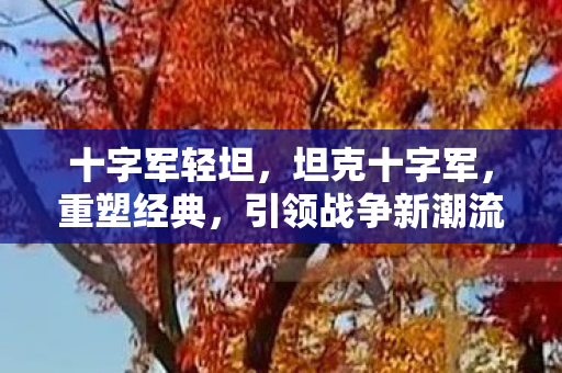 十字军轻坦，坦克十字军，重塑经典，引领战争新潮流