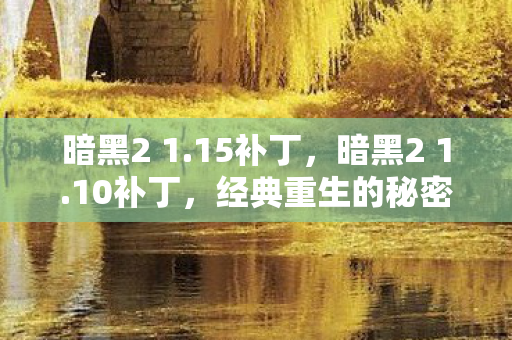 暗黑2 1.15补丁,暗黑2 1.10补丁,经典重生的秘密武器 暗黑2 1.15补丁,暗黑2 1.10补丁,经典重生的秘密武器