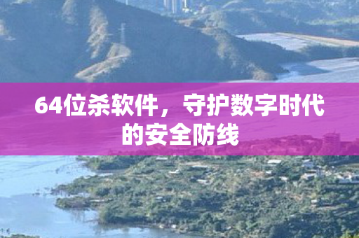 64位杀软件,守护数字时代的安全防线 64位杀软件,守护数字时代的安全防线
