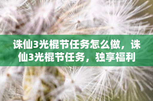 诛仙3光棍节任务怎么做,诛仙3光棍节任务,独享福利,共赴情缘 诛仙3光棍节任务怎么做,诛仙3光棍节任务,独享福利,共赴情缘
