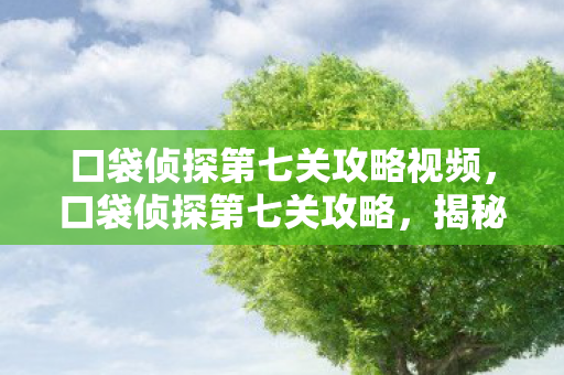 口袋侦探第七关攻略视频，口袋侦探第七关攻略，揭秘真相的钥匙