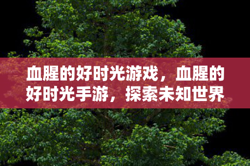 血腥的好时光游戏，血腥的好时光手游，探索未知世界的冒险之旅