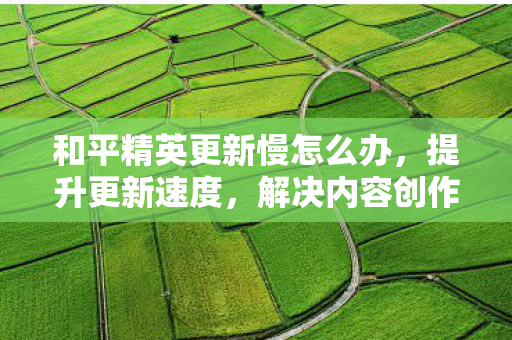 和平精英更新慢怎么办,提升更新速度,解决内容创作慢的困境 和平精英更新慢怎么办,提升更新速度,解决内容创作慢的困境