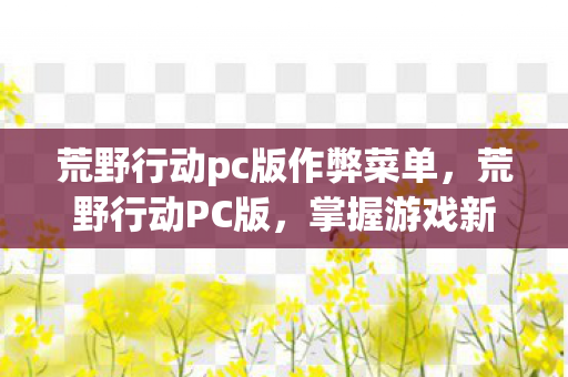 荒野行动pc版作弊菜单，荒野行动PC版，掌握游戏新体验