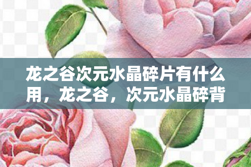 龙之谷次元水晶碎片有什么用,龙之谷,次元水晶碎背后的故事 龙之谷次元水晶碎片有什么用,龙之谷,次元水晶碎背后的故事