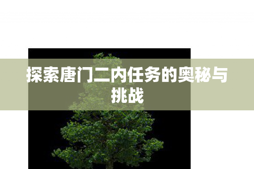 探索唐门二内任务的奥秘与挑战 探索唐门二内任务的奥秘与挑战
