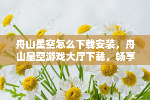 舟山星空怎么下载安装，舟山星空游戏大厅下载，畅享正版游戏体验