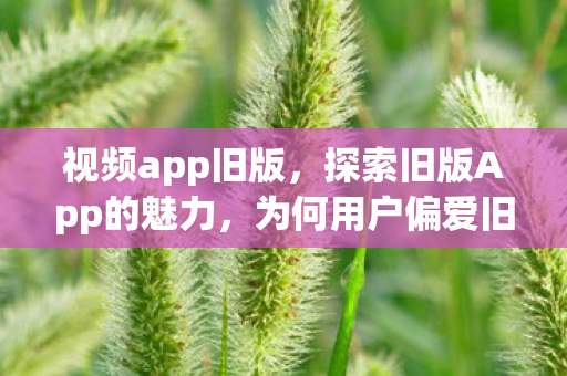 视频app旧版,探索旧版App的魅力,为何用户偏爱旧版本下载安装? 视频app旧版,探索旧版App的魅力,为何用户偏爱旧版本下载安装?