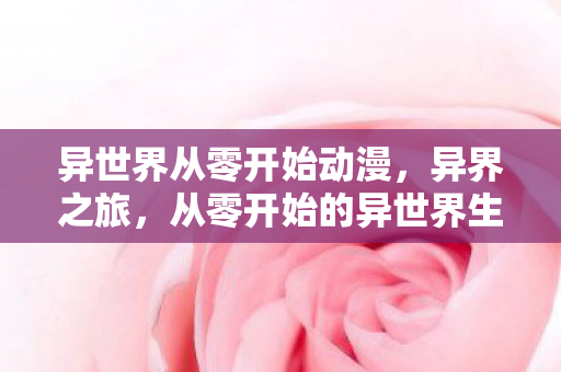 异世界从零开始动漫，异界之旅，从零开始的异世界生活