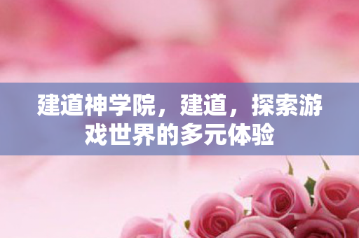 建道神学院，建道，探索游戏世界的多元体验