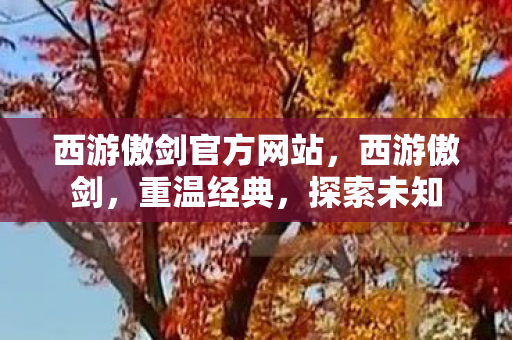西游傲剑官方网站，西游傲剑，重温经典，探索未知