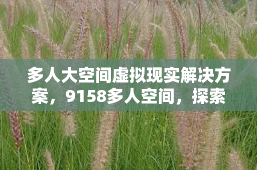 多人大空间虚拟现实解决方案,9158多人空间,探索虚拟社交的新领地 多人大空间虚拟现实解决方案,9158多人空间,探索虚拟社交的新领地