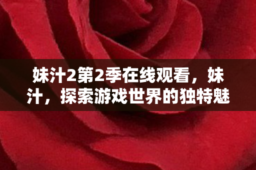 妹汁2第2季在线观看,妹汁,探索游戏世界的独特魅力 妹汁2第2季在线观看,妹汁,探索游戏世界的独特魅力