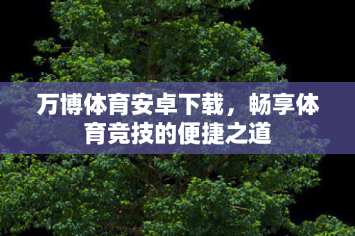 万博体育安卓下载,畅享体育竞技的便捷之道 万博体育安卓下载,畅享体育竞技的便捷之道