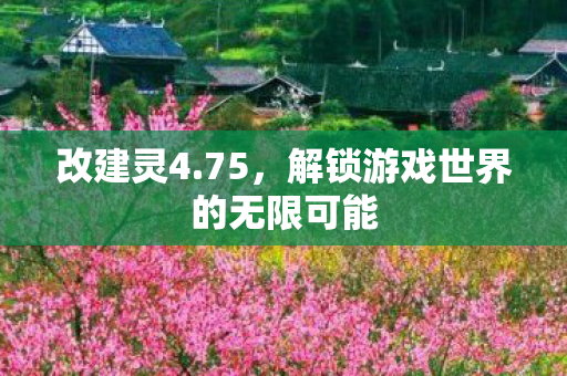 改建灵4.75,解锁游戏世界的无限可能 改建灵4.75,解锁游戏世界的无限可能