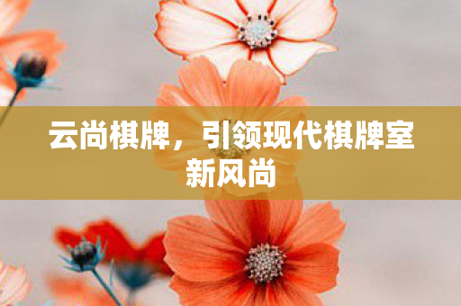 云尚棋牌,引领现代棋牌室新风尚 云尚棋牌,引领现代棋牌室新风尚