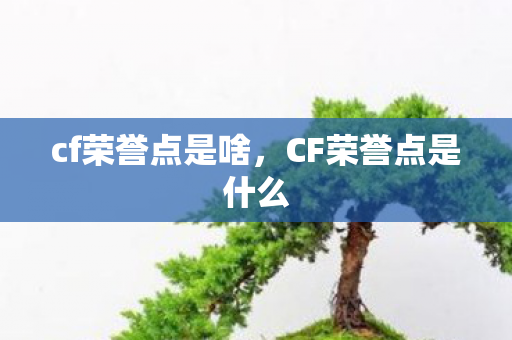cf荣誉点是啥，CF荣誉点是什么