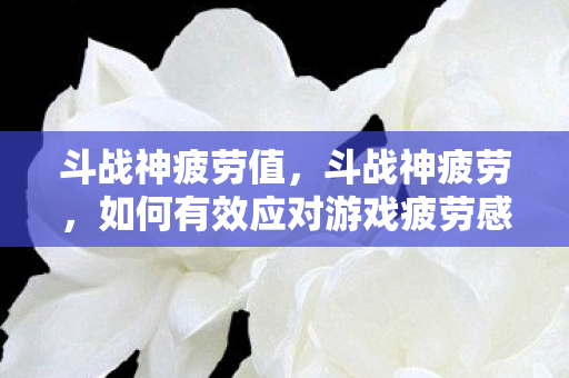 斗战神疲劳值,斗战神疲劳,如何有效应对游戏疲劳感 斗战神疲劳值,斗战神疲劳,如何有效应对游戏疲劳感