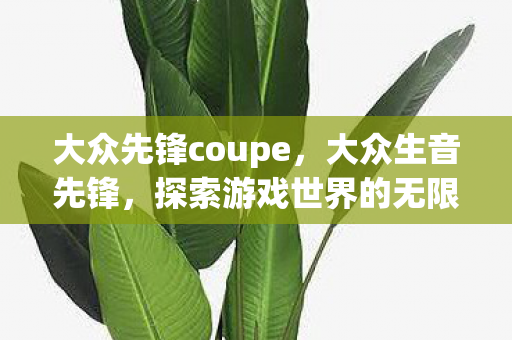 大众先锋coupe，大众生音先锋，探索游戏世界的无限可能