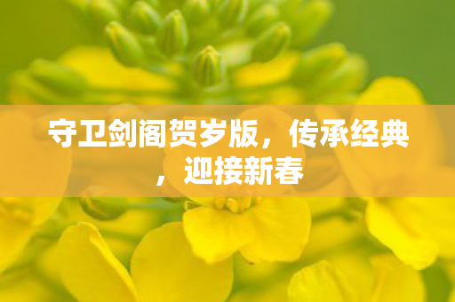 守卫剑阁贺岁版,传承经典,迎接新春 守卫剑阁贺岁版,传承经典,迎接新春