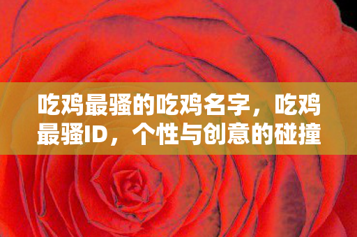 吃鸡最骚的吃鸡名字，吃鸡最骚ID，个性与创意的碰撞