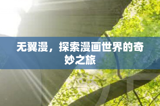 无翼漫,探索漫画世界的奇妙之旅 无翼漫,探索漫画世界的奇妙之旅