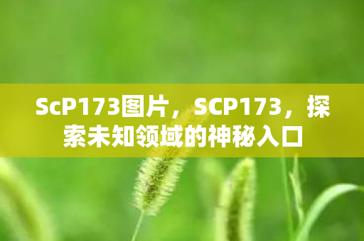 ScP173图片，SCP173，探索未知领域的神秘入口