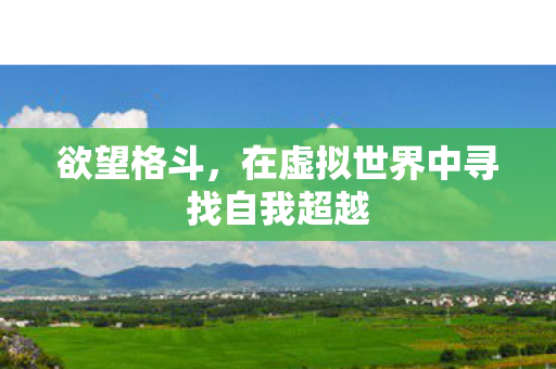欲望格斗,在虚拟世界中寻找自我超越 欲望格斗,在虚拟世界中寻找自我超越