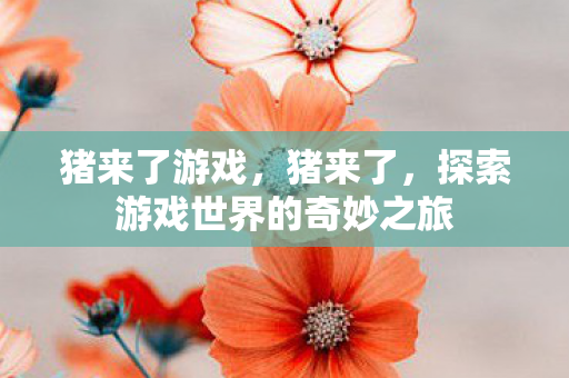 猪来了游戏，猪来了，探索游戏世界的奇妙之旅