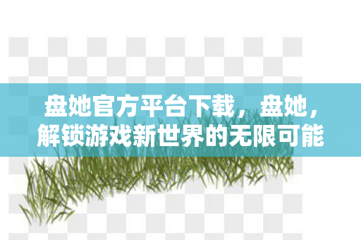 盘她官方平台下载，盘她，解锁游戏新世界的无限可能