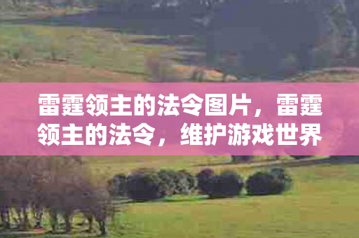 雷霆领主的法令图片,雷霆领主的法令,维护游戏世界的秩序与平衡 雷霆领主的法令图片,雷霆领主的法令,维护游戏世界的秩序与平衡