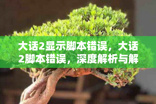 大话2显示脚本错误,大话2脚本错误,深度解析与解决策略 大话2显示脚本错误,大话2脚本错误,深度解析与解决策略