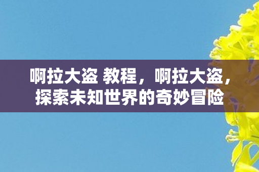 啊拉大盗 教程,啊拉大盗,探索未知世界的奇妙冒险 啊拉大盗 教程,啊拉大盗,探索未知世界的奇妙冒险