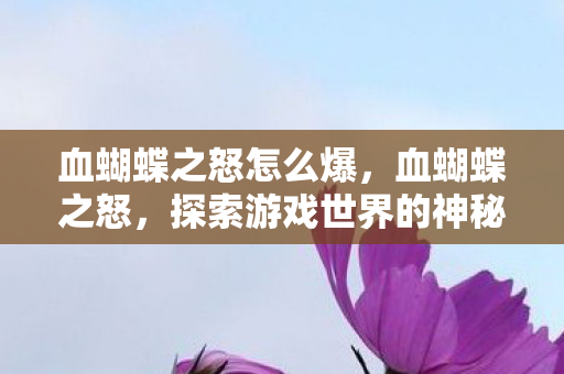 血蝴蝶之怒怎么爆，血蝴蝶之怒，探索游戏世界的神秘与激情